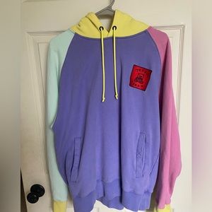 Teddy Fresh color block hoodie